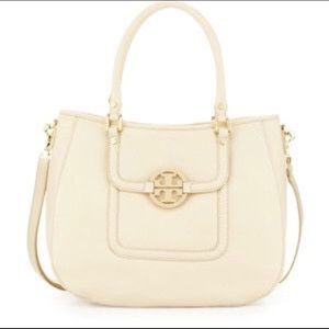 Ivory Tory Burch Pebbled Amanda Hobo